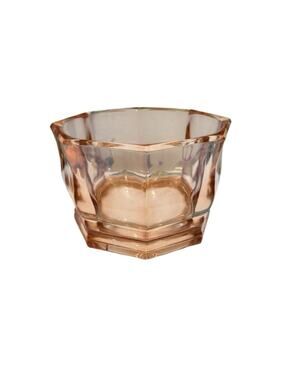 Cambridge Pink Depression Glass Octagonal Bowl Candy Dish Vintage